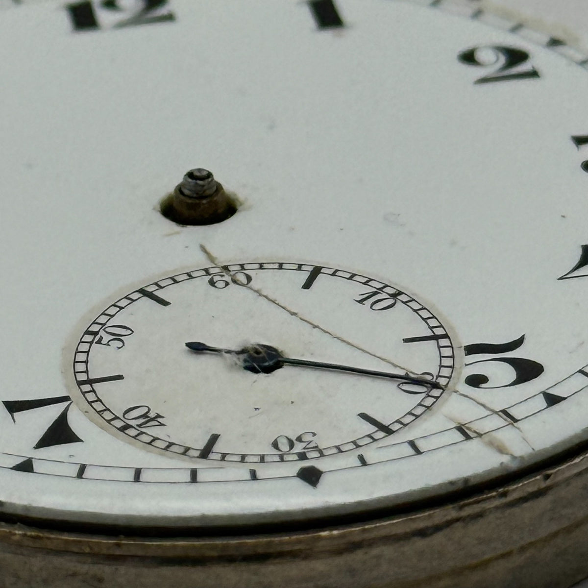 Hunter Pocket Watch Movement 15J Sub Seconds Swiss Manual Wind Parts 41.9mm