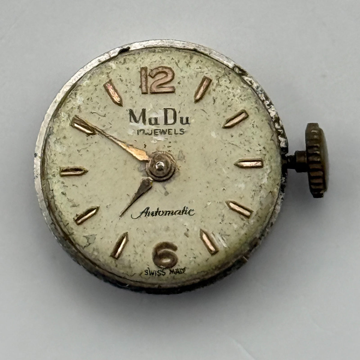 AS 1477 Watch Movement A. Schild MuDu 17J Swiss Automatic Parts Repair 16.3mm