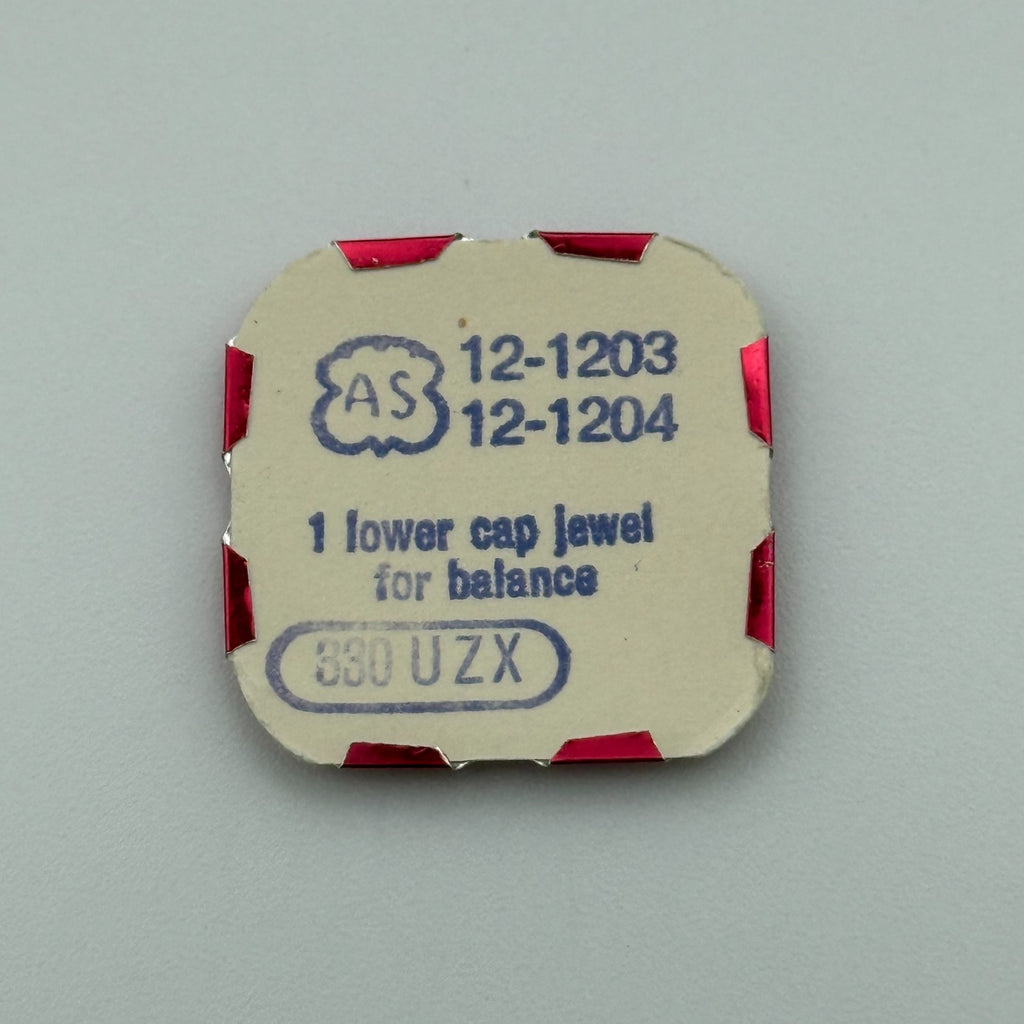 AS 1203/1204 Lower Cap Jewel - 12 - 330 UZX - New Old Stock - Watch Parts