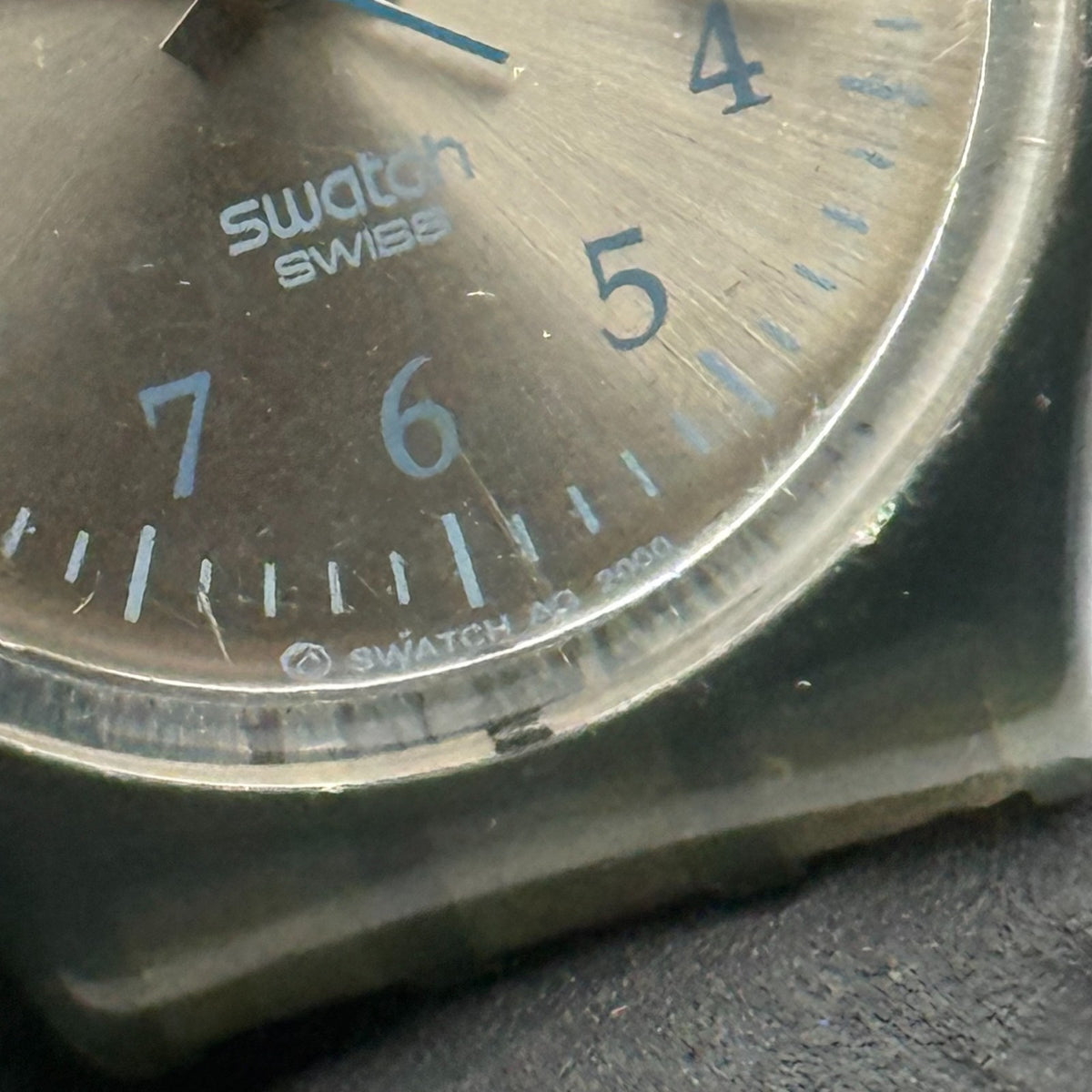 Vintage Swatch Gent Watch GM411 Scottish 2000 Date Dial ETA Quartz 34mm Parts 