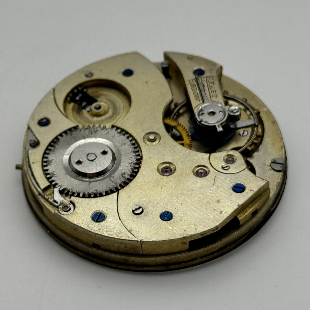 Open Face Unidentified Swiss Pocket Watch Movement Parts Repair Spares 43.2mm