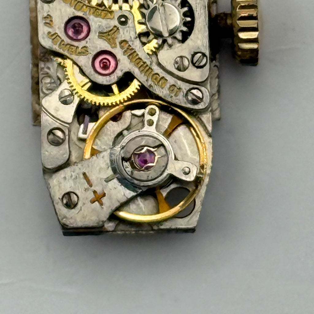 FHF 59-21 Watch Movement Delvina Swiss 17 Jewels Manual Wind Parts Repair 9mm