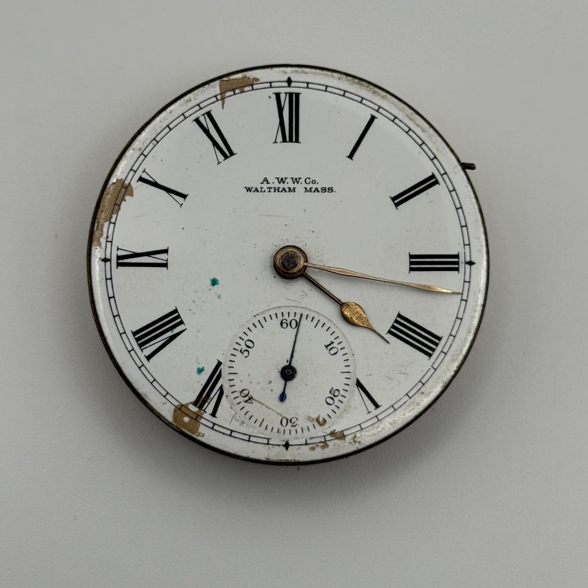 Waltham Export Watch Movement Model 1883 Key Wind 7J American Antique 18s Parts