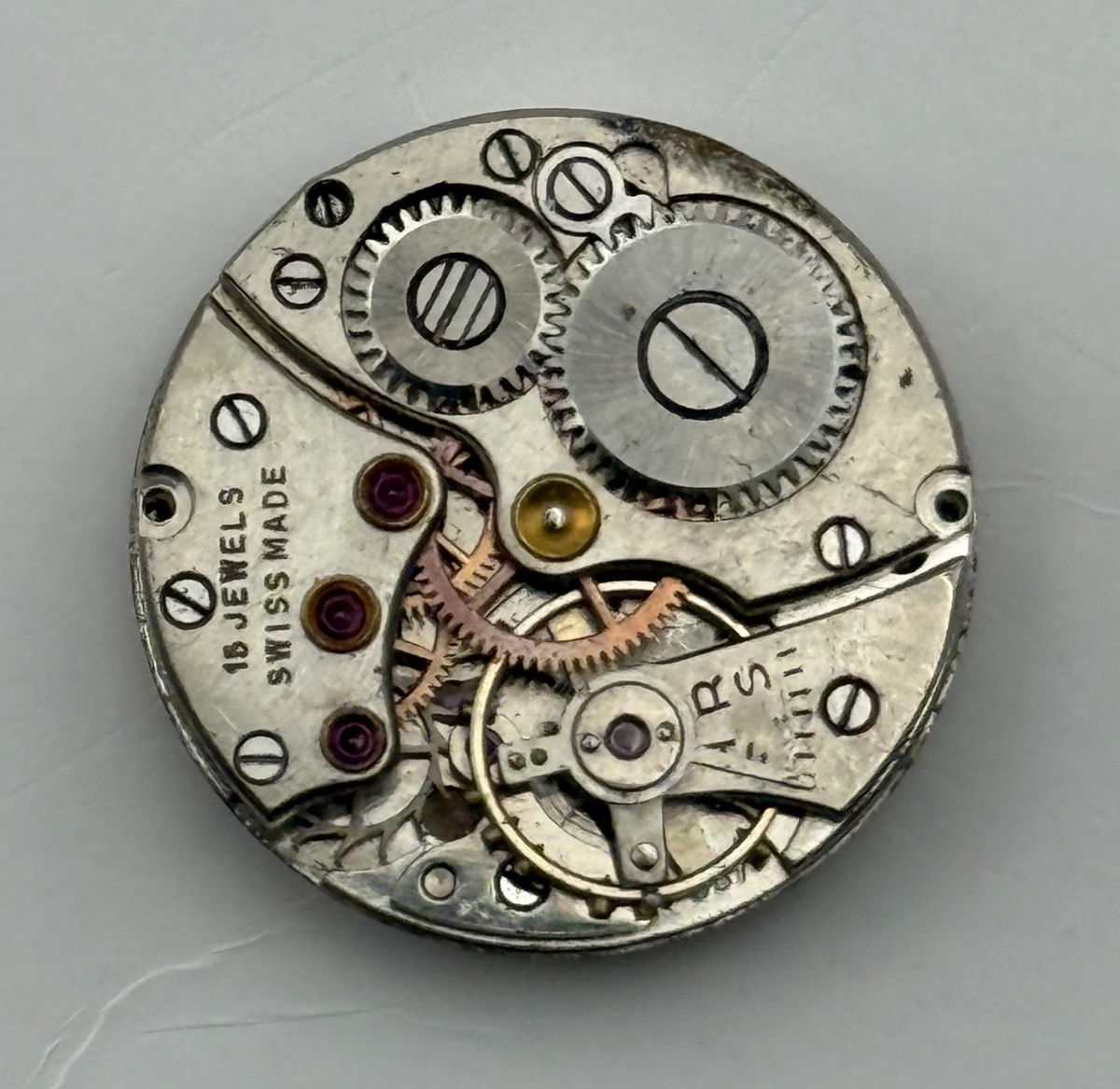 Buren 357 Watch Movement H Samuel Acme Lever 15 Jewels Swiss Parts Repair 19.2mm