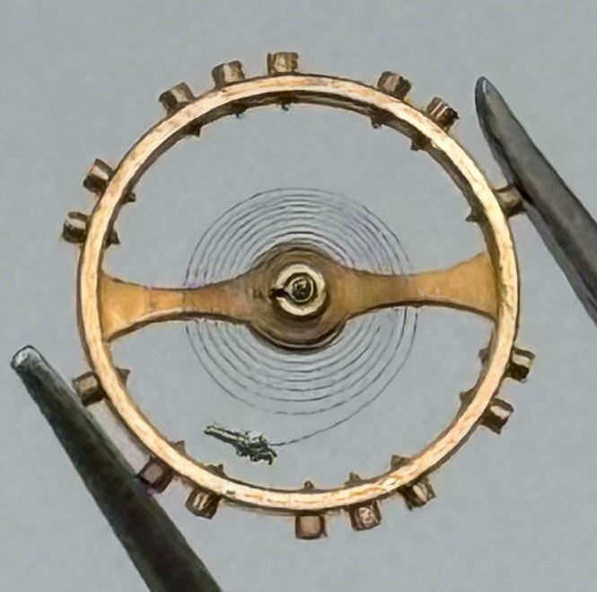 Lorsa HS 514-A Balance Wheel Complete And Spring 5¼’’’ 1238 Watch Movement NOS