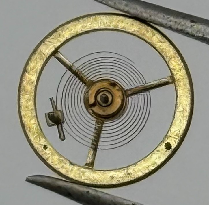Amida 820 Balance Wheel Complete And Spring 5¼’’’ Watch Movement Parts NOS