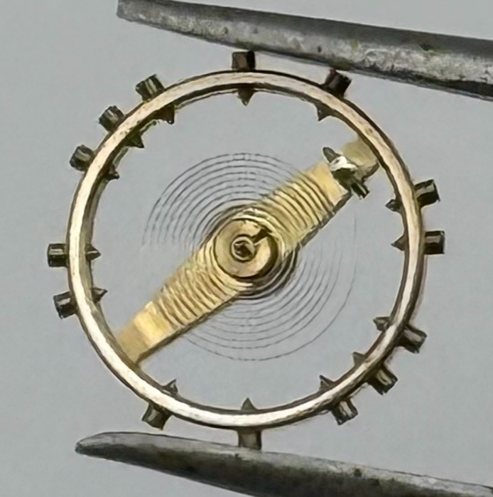 FHF 34-21 Balance Wheel Complete And Spring 7¾’’’ 359 Watch Movement Parts NOS