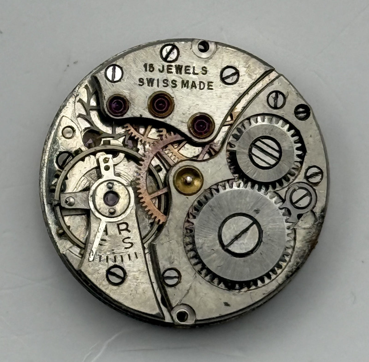 Buren 357 Watch Movement H Samuel Acme Lever 15 Jewels Swiss Parts Repair 19.2mm
