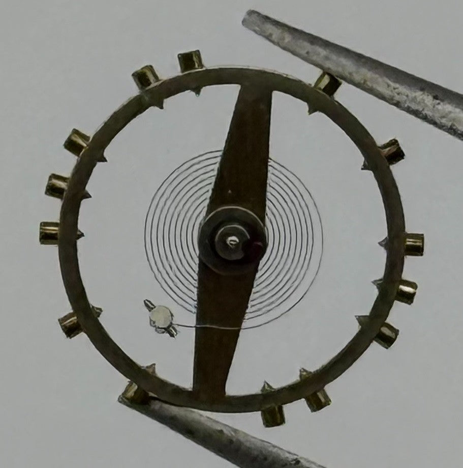 AS 1215 Balance Wheel Complete And Spring 10½’’’ 46 Watch Movement Parts NOS