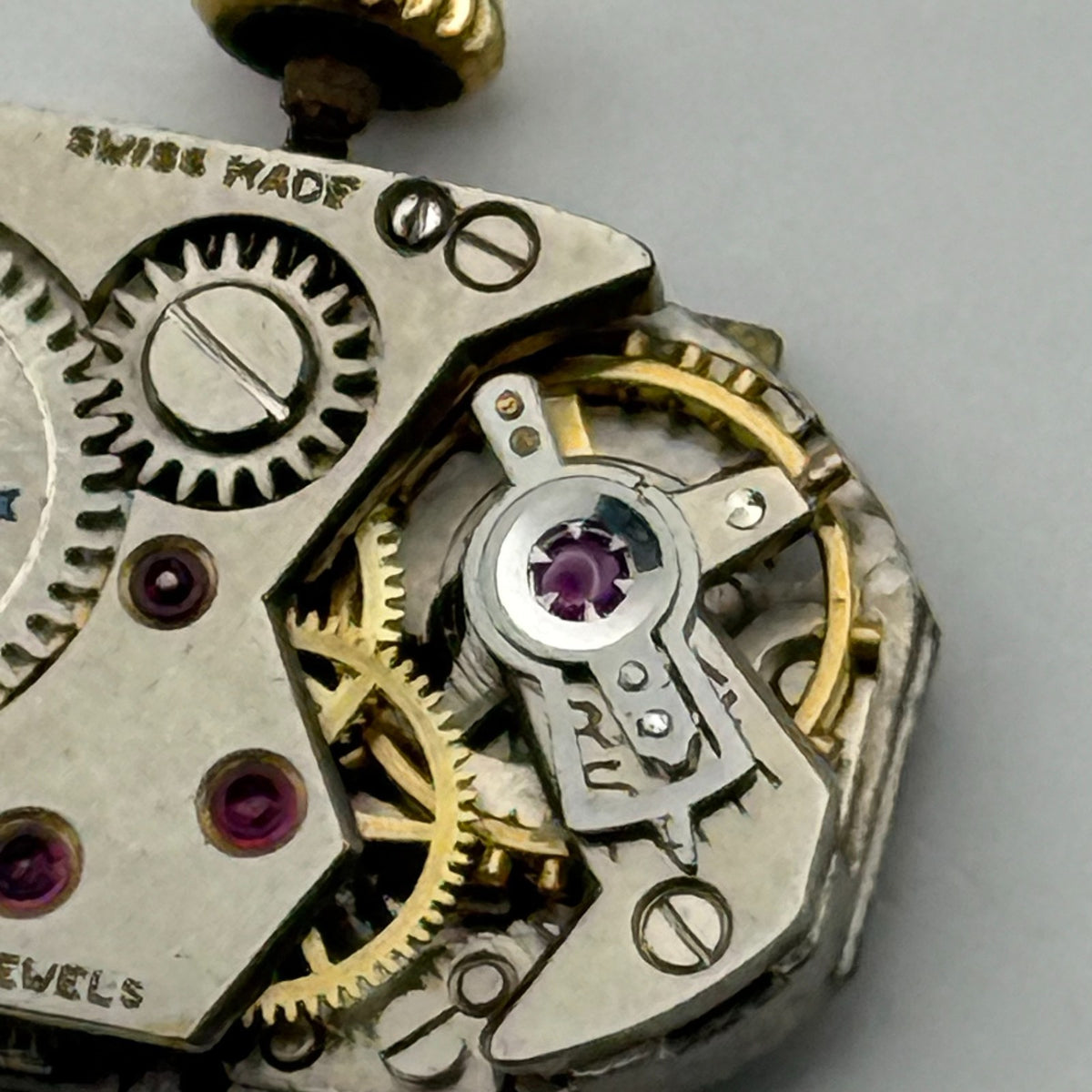 FHF 190 Watch Movement Running Trebex 17 Jewels Swiss Manual Wind Parts 12.8mm