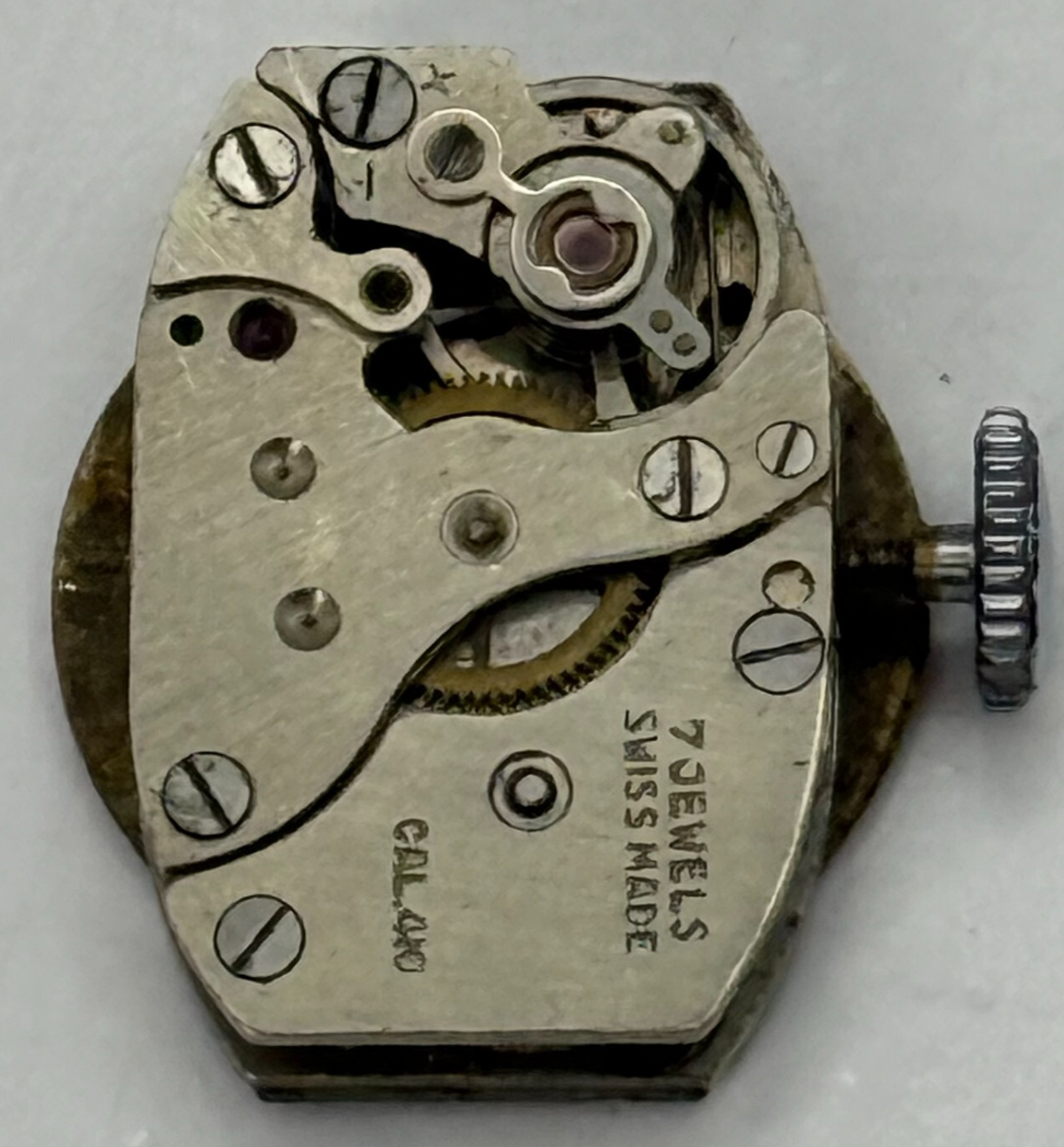 Oris Cal 410 Watch Movement Manual Wind Vintage Swiss Made Parts Repair 12.5mm