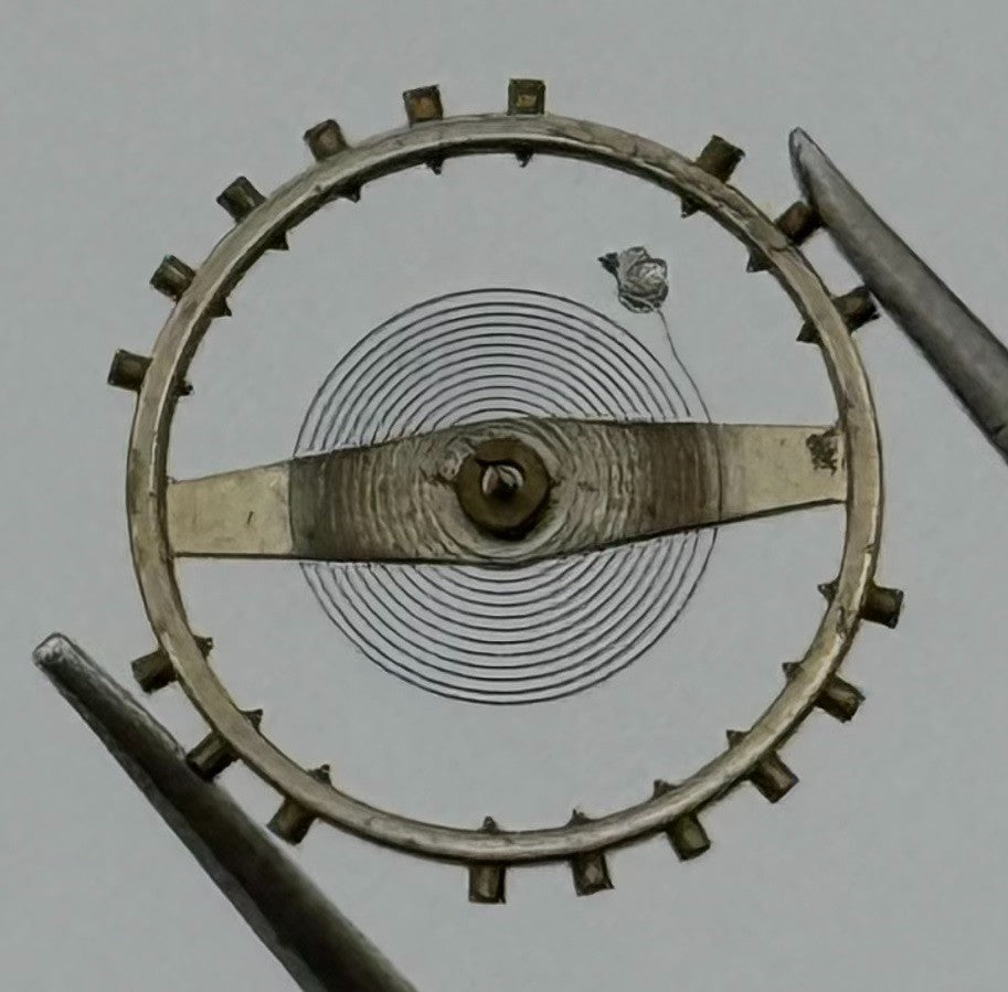 FHF 552 Balance Wheel Complete And Spring Renata 673 M Watch Movement Parts NOS