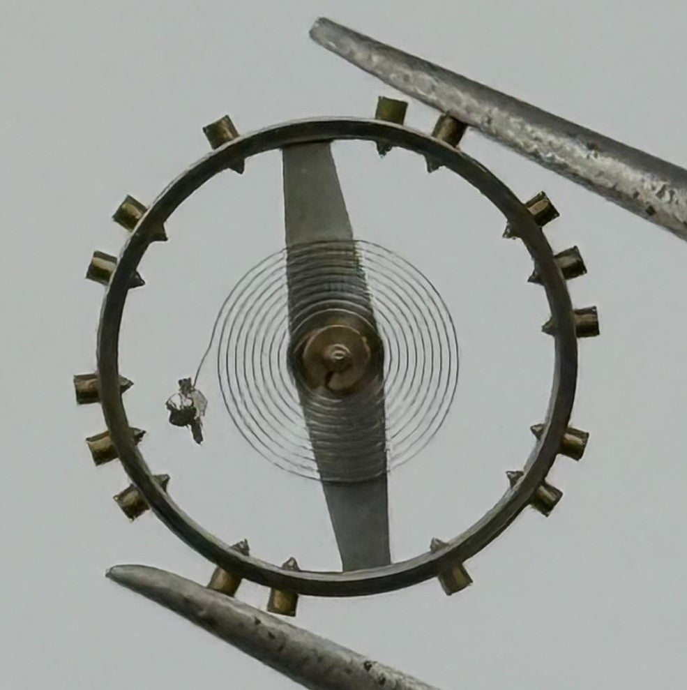 Pierce 105 Balance Wheel Complete And Spring 10½’’’ 694 Watch Movement Parts NOS