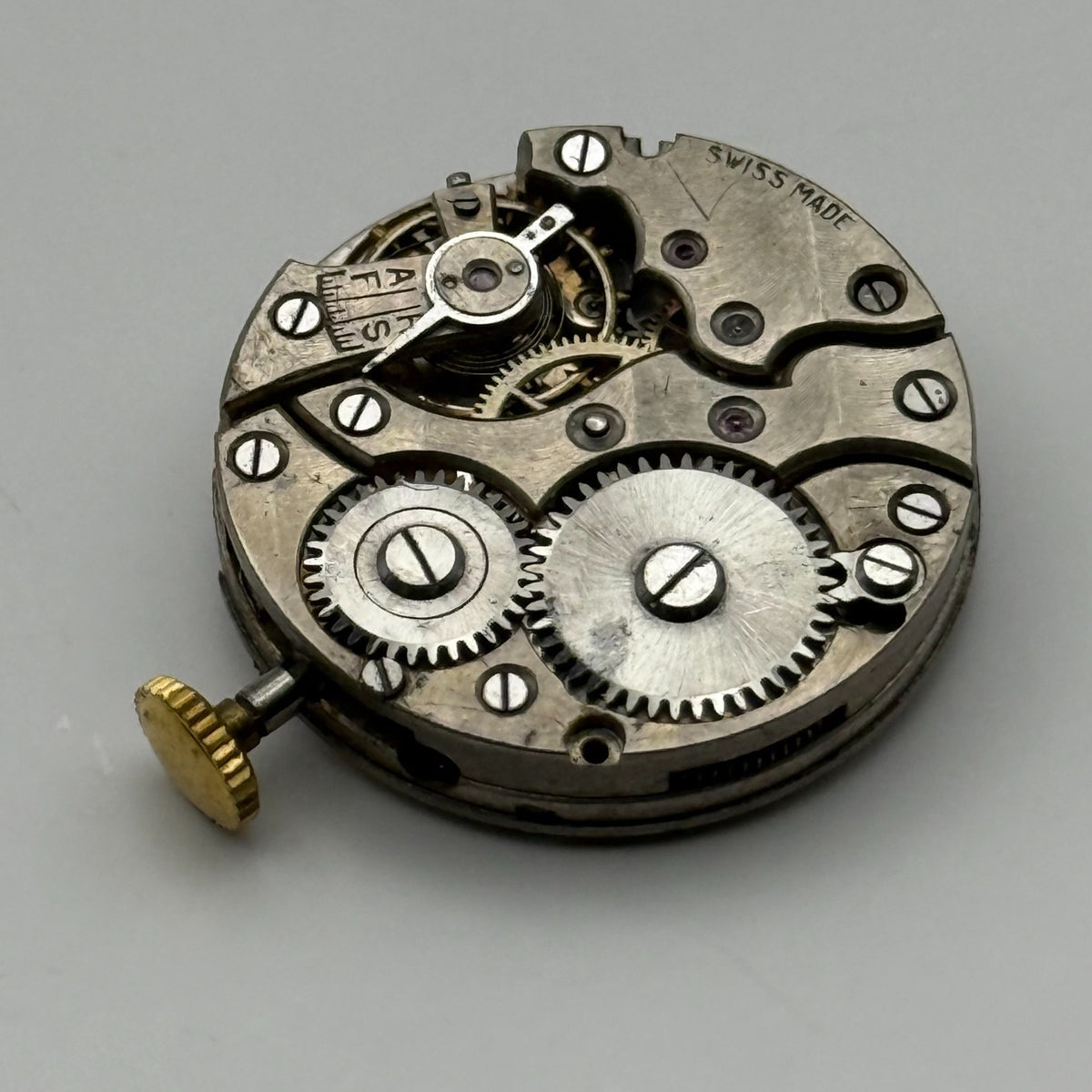 Unidentified Watch Movement Swiss Made Manual Wind Vintage Parts Repair 22.4mm