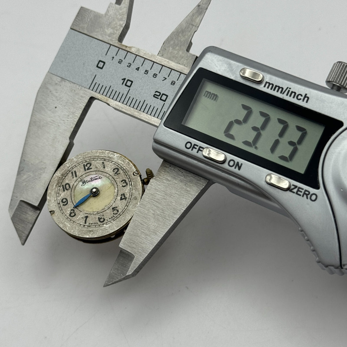 Oris Cal 158 Watch Movement Bentima Mother Of Pearl Manual Wind Swiss 23.7mm