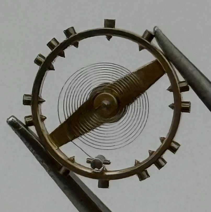 AS 970 Balance Wheel Complete And Spring 8¾’’’ 27 M Watch Movement Parts NOS