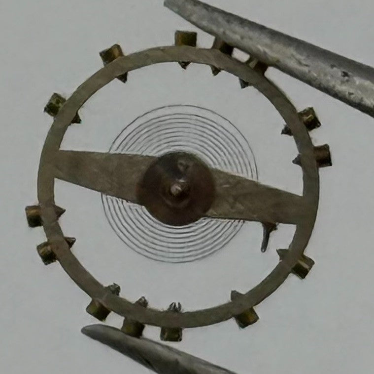 FHF 63 Balance Wheel Complete And Spring Progress Watch Movement Parts NOS
