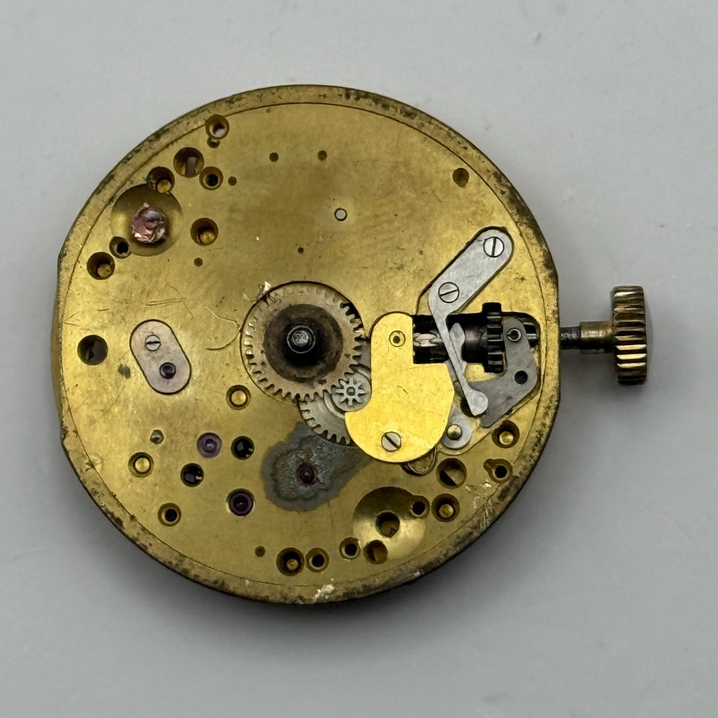 Unidentified Watch Movement Running 15 Jewels Swiss Manual Wind Parts 24.9mm
