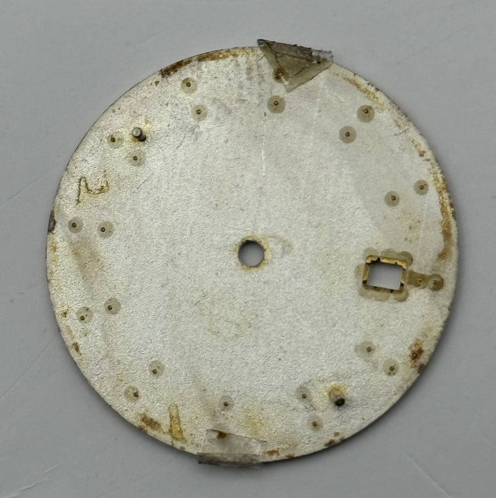 Seiko V739-0B38 Watch Dial White Japan Vintage Spare Parts Repair 27.9mm
