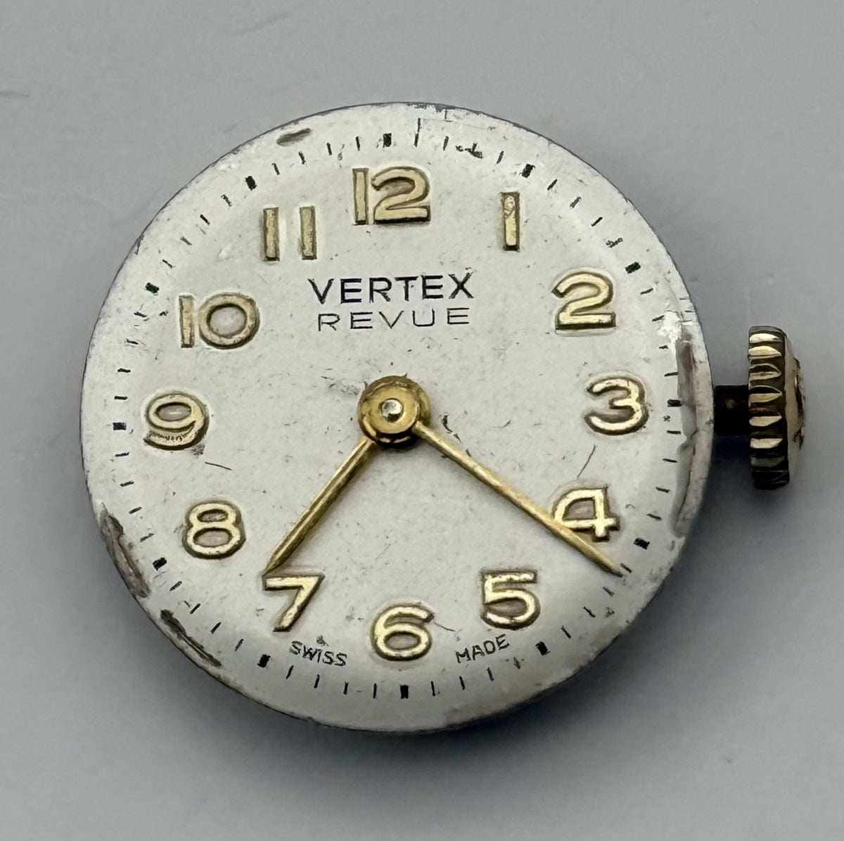 Vertex Revue 89 Watch Movement Swiss 17J Manual Wind Parts Repair Spares 15.2mm