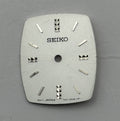 Seiko 7N01-0ZA8 Watch Dial Tonneau Silver Japan Spare Parts Repair 17.3mm