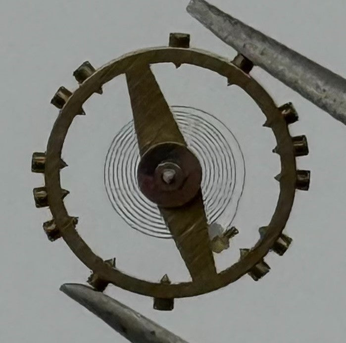 ETA 2485 Balance Wheel Complete And Spring Renata 1379 Watch Movement Parts NOS