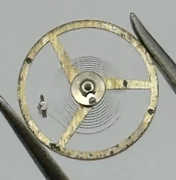 FHF 34 Balance Wheel Complete And Spring Renata 1107 M Watch Movement Parts NOS