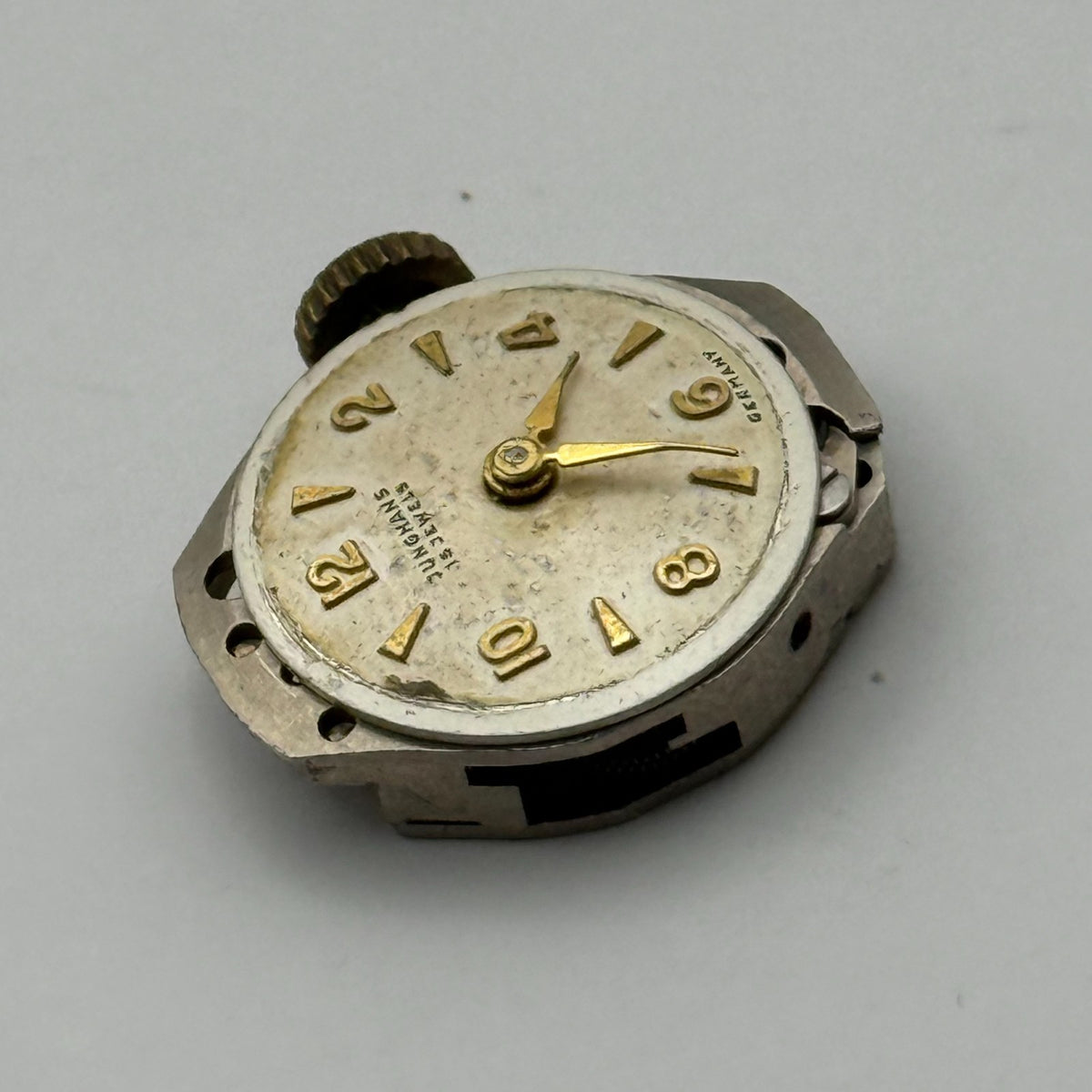 Junghans J73 Watch Movement Running Germany 15 Jewels Manual Wind Parts 15.2mm