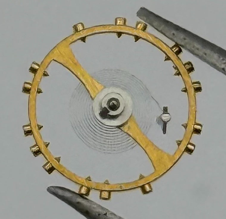 Cyma 814 Balance Wheel Complete And Spring 8¾''' Renata 98 Watch Movement Parts