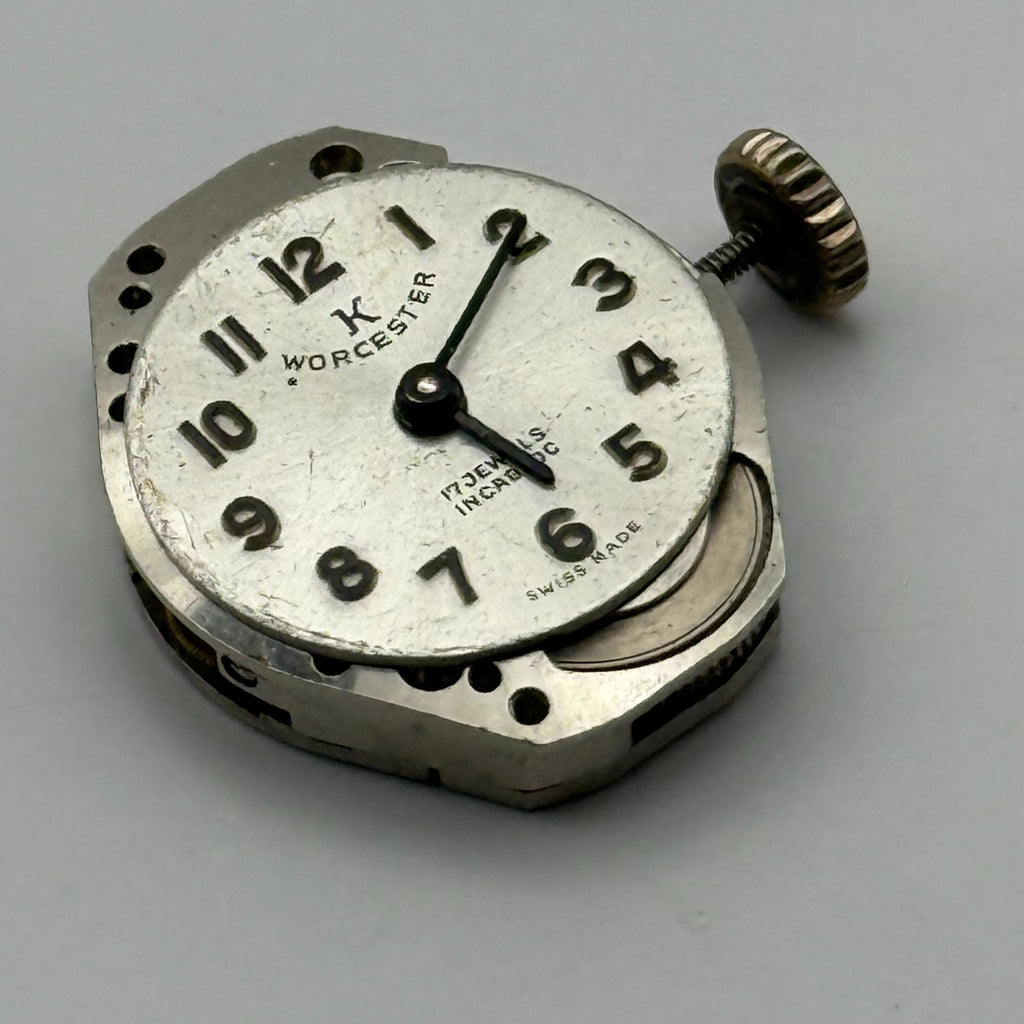 FEF 6662 Watch Movement Worcester 17Jewels Swiss Manual Wind Parts Repair 15.3mm