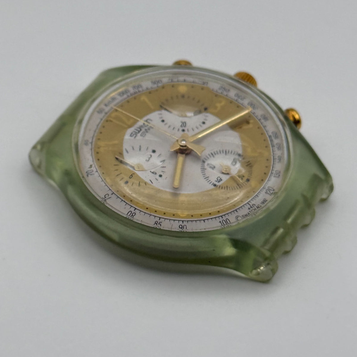 Vintage Swatch Chrono Watch SCG100 Golden Globe 1992 ETA Quartz Swiss 40mm Parts