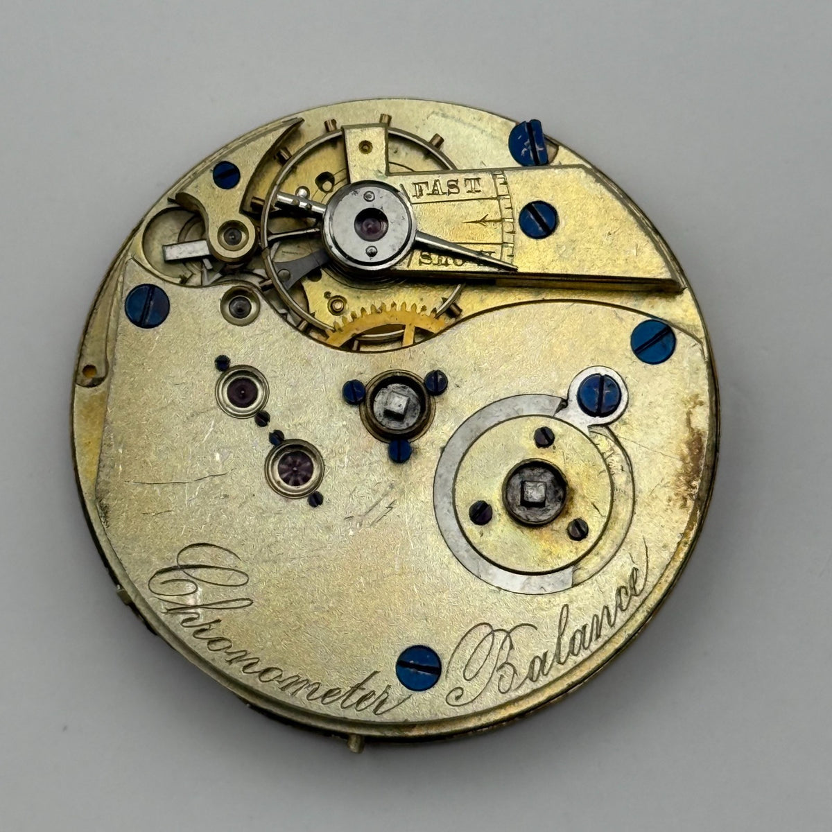 Spring Detent Chronometer Pocket Watch Movement - Unidentified - Parts / Repair