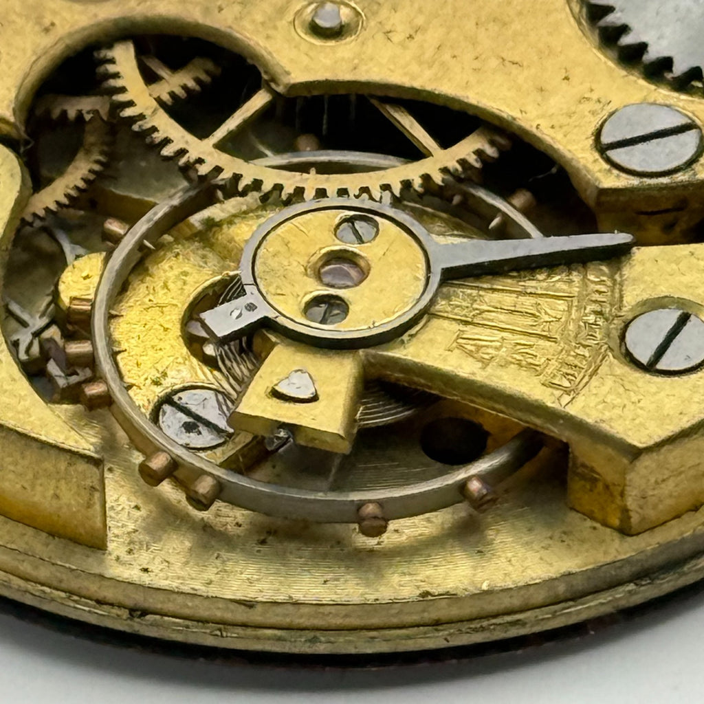 Uilkema Pocket Watch Movement Open Face Sub Seconds Vintage Parts Repair 38.9mm