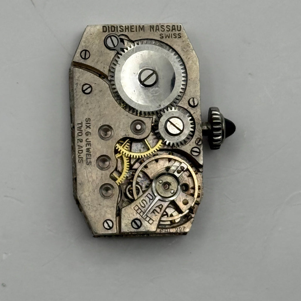 Didisheim-Nassay 227 Watch Movement Cabochon Crown Nassau 6J Swiss Parts 14.8mm