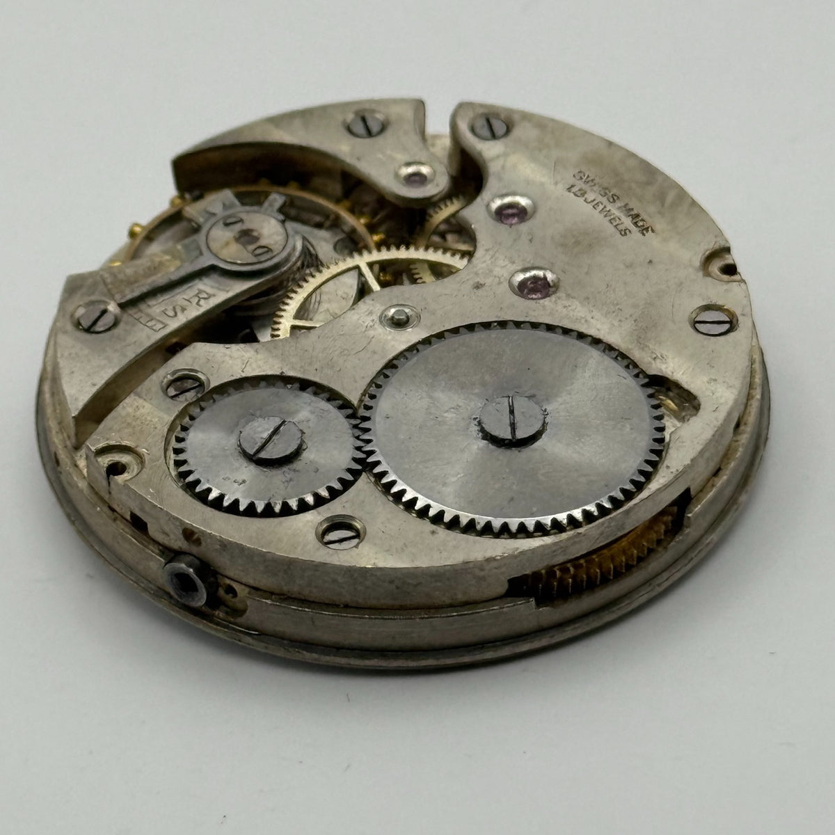 Hunter Pocket Watch Movement 15J Sub Seconds Swiss Manual Wind Parts 41.9mm