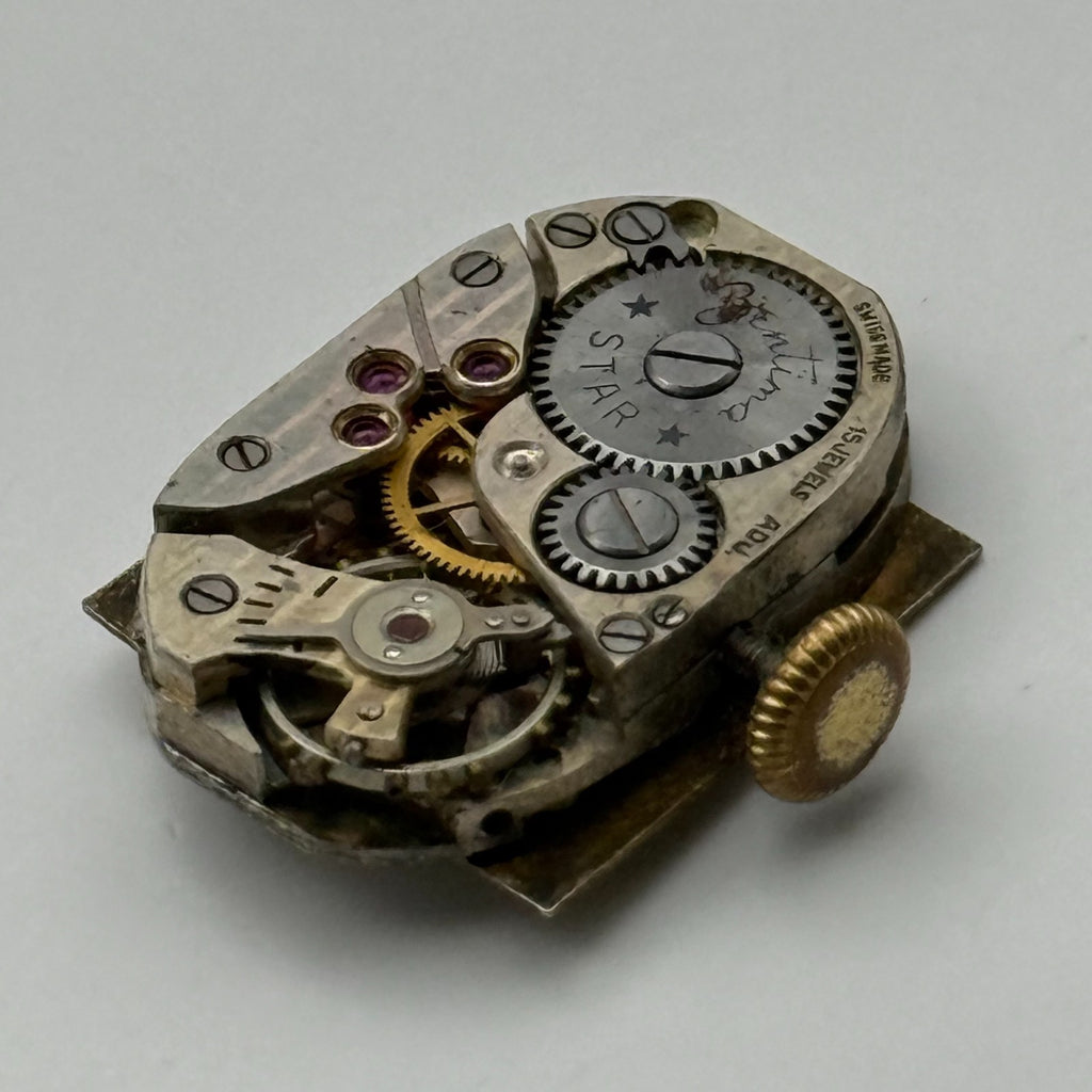 ETA Watch Movement Running Bentima 15 Jewels Swiss Manual Wind Parts 12.6mm