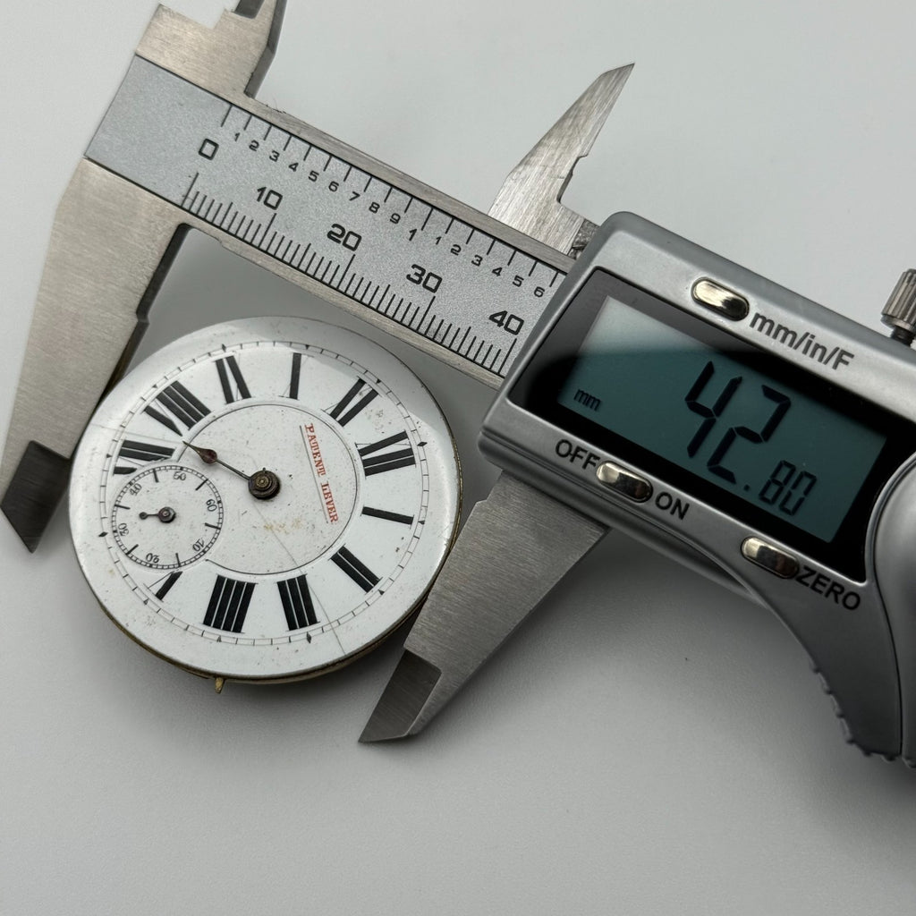 Compensation Balance Pocket Watch Movement - Patent Lever -Parts / Repair 42.8mm