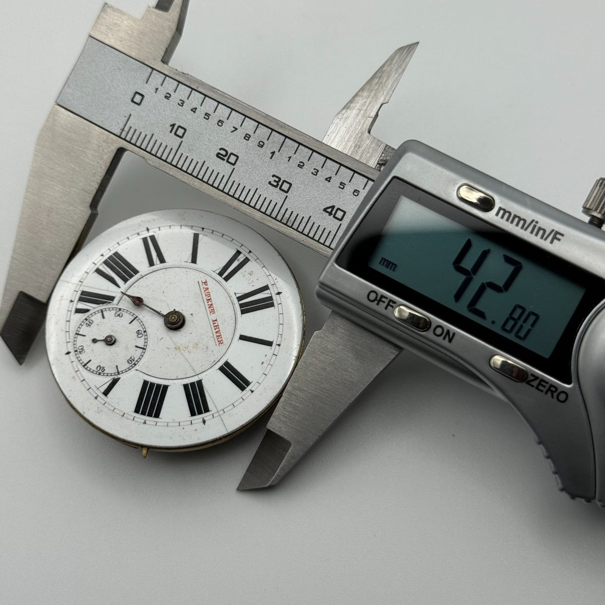 Compensation Balance Pocket Watch Movement - Patent Lever -Parts / Repair 42.8mm