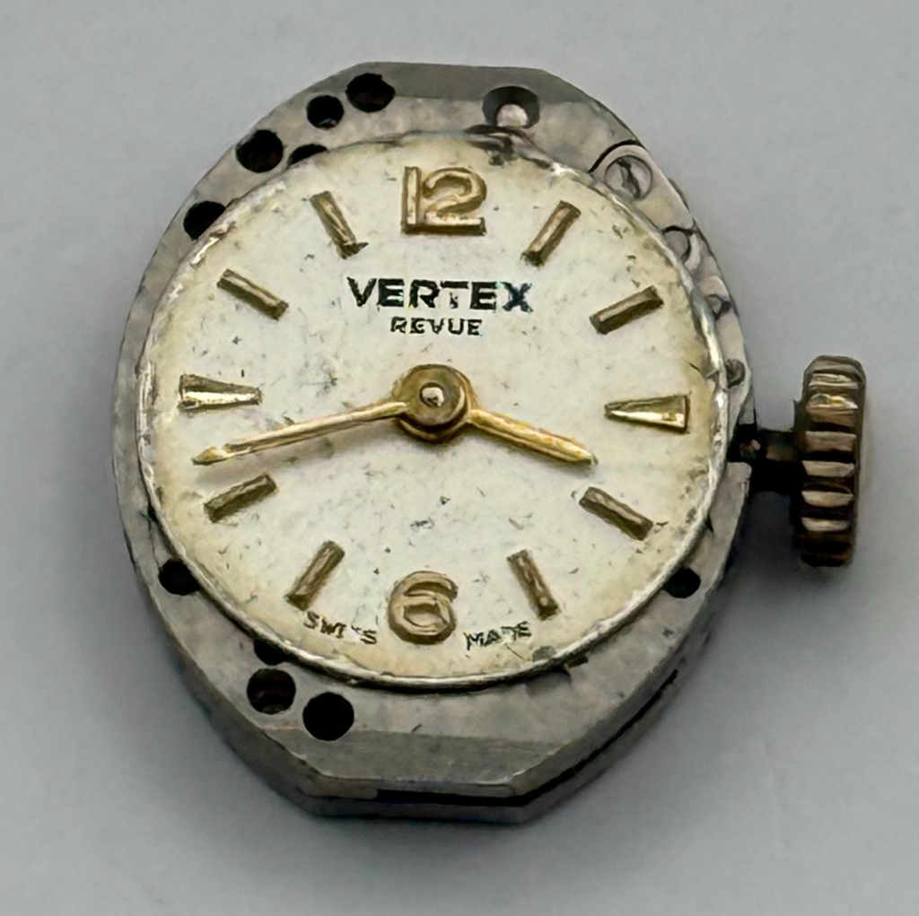Vertex Revue 205 Watch Movement - Ladies 15 Jewels 15.4m - For Parts / Repair