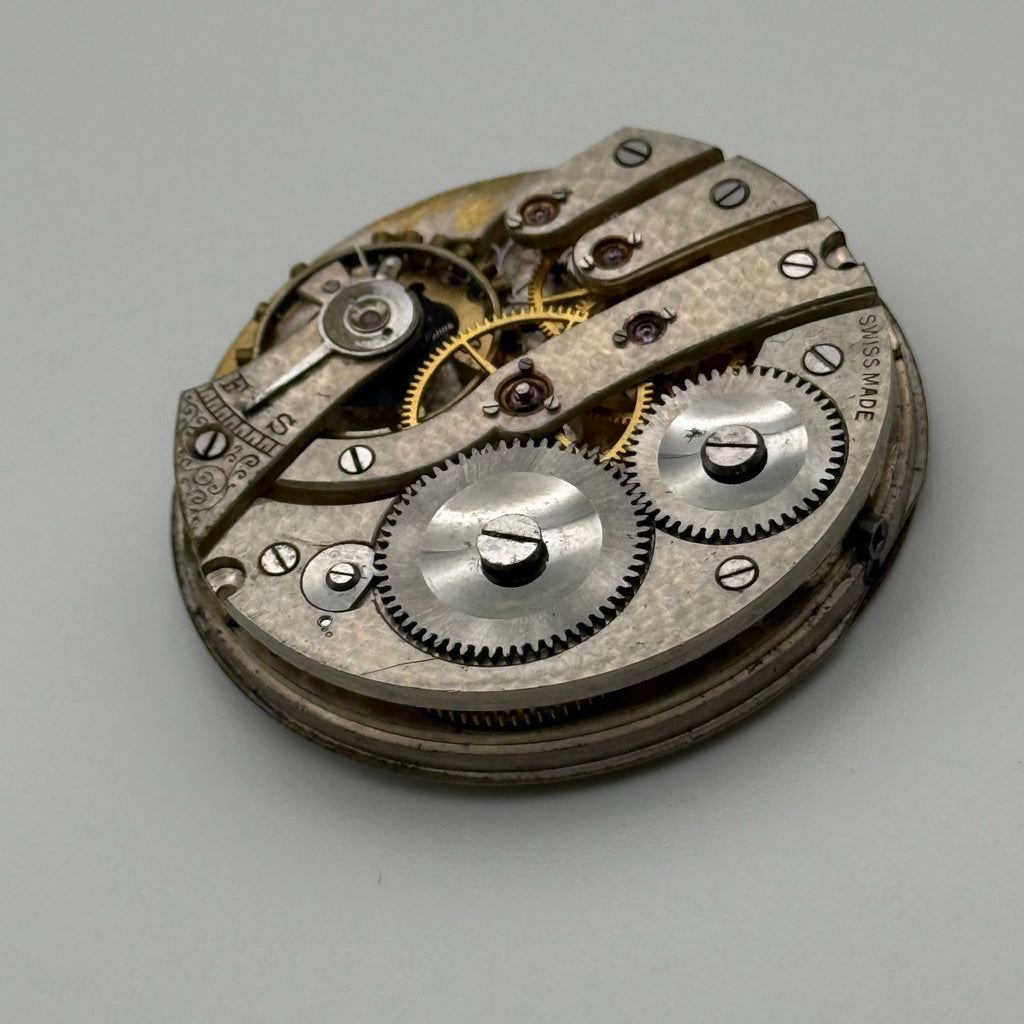 Swiss Lever Good Quality Pocket Watch Movement - Running - Parts / Repair 43mm