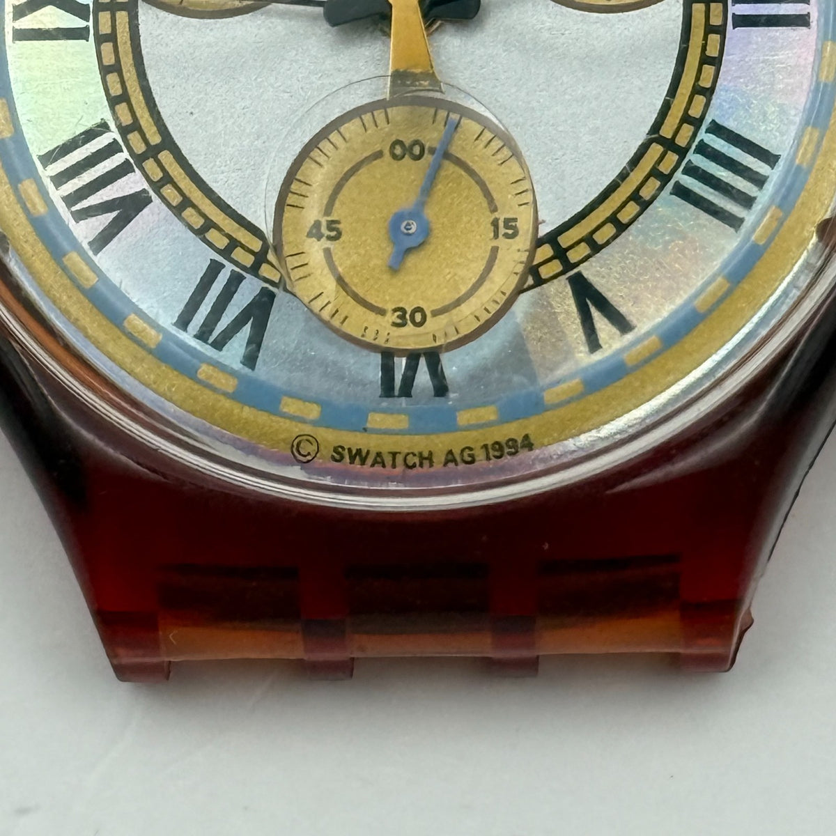 Vintage Swatch Chrono Watch SCF100 Romain 1994 ETA Quartz Swiss 40mm Parts