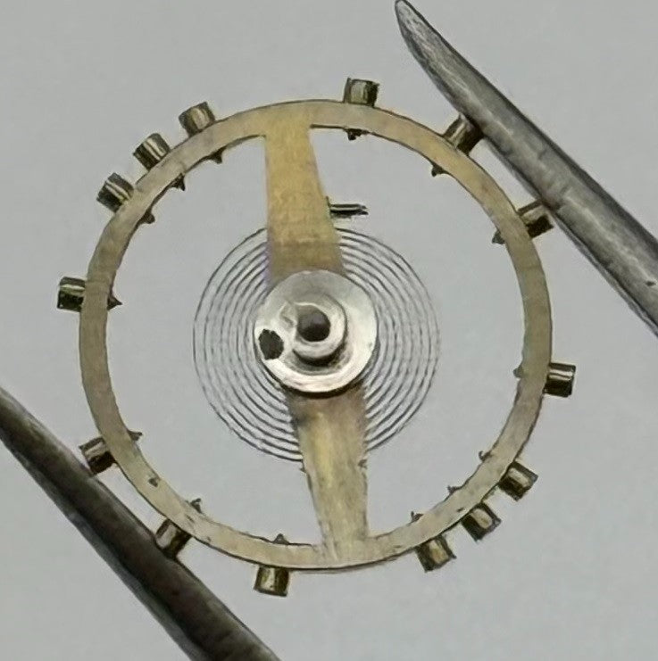 AS 415 Balance Wheel Complete And Spring 9¾’’’ Watch Movement Parts Vintage NOS