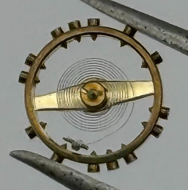 AS 1677 Balance Wheel Complete And Spring 5½’’’ 1225 M Watch Movement Parts NOS