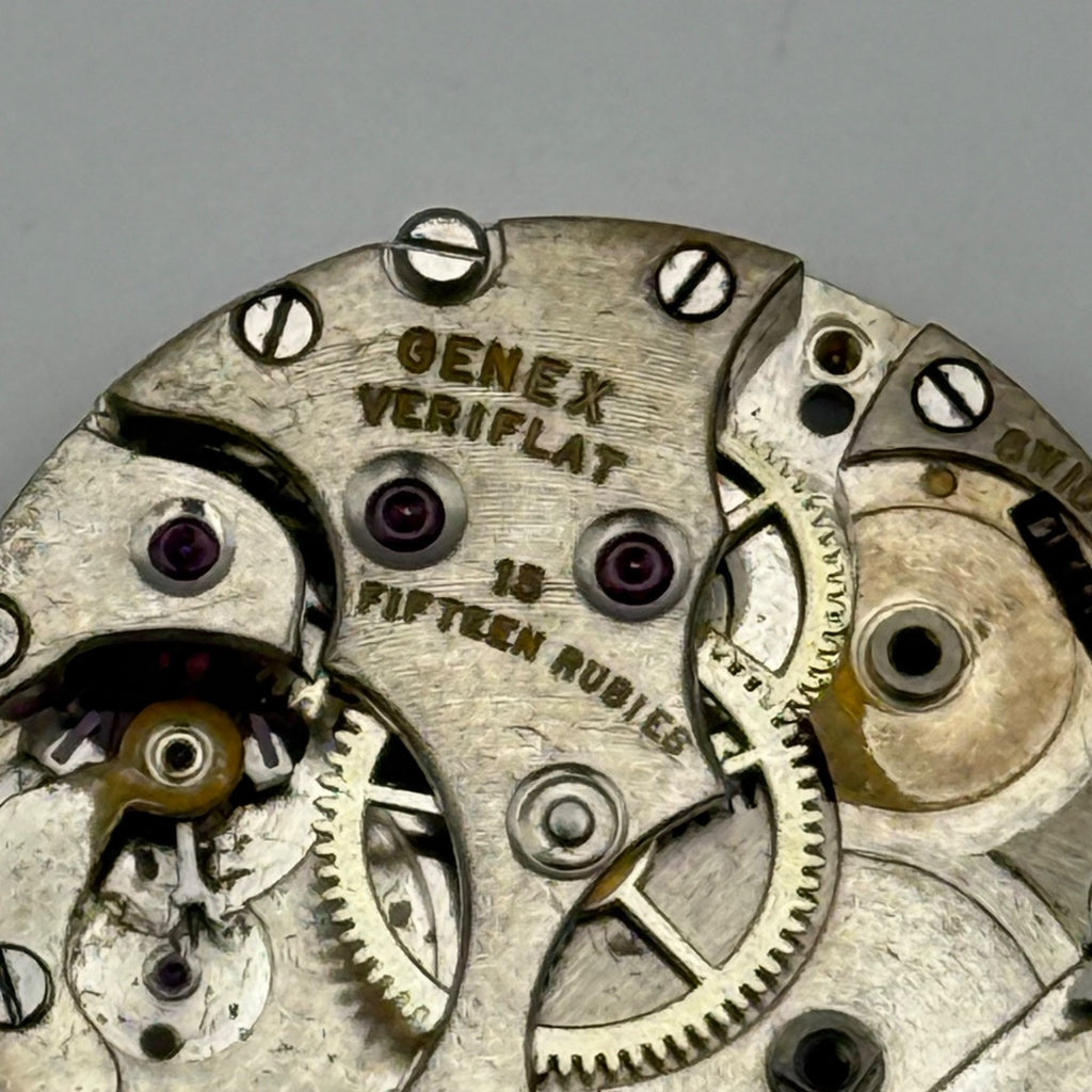 Rolex Genex Veriflat 15 Rubies Watch Movement - For Parts / Repair - 23.6mm
