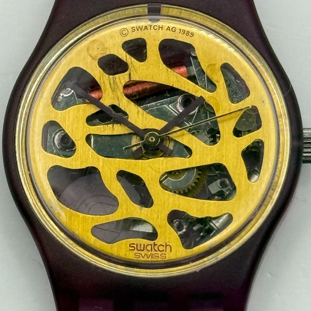 Vintage Swatch Lady Watch LR109 Beaujolais 1989 ETA Quartz Swiss 25mm Parts 