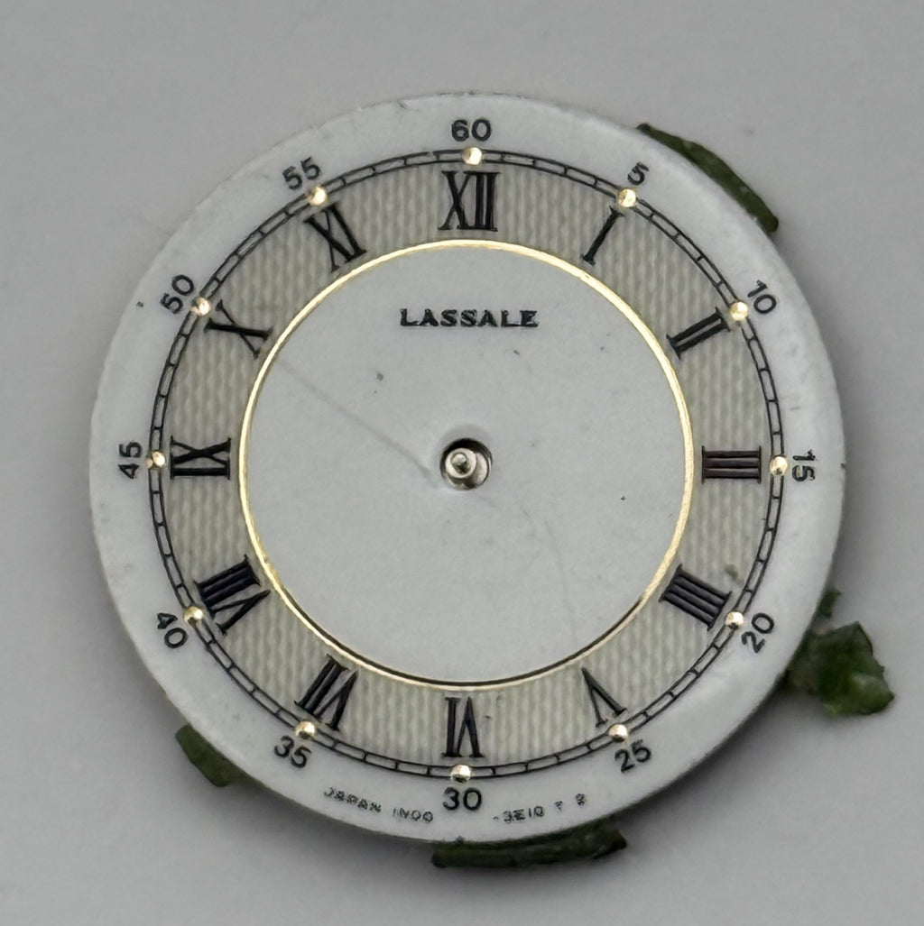 Seiko Lassale 1N00-3E10 Watch Dial White Japan Vintage Spare Parts Repair 20.5mm
