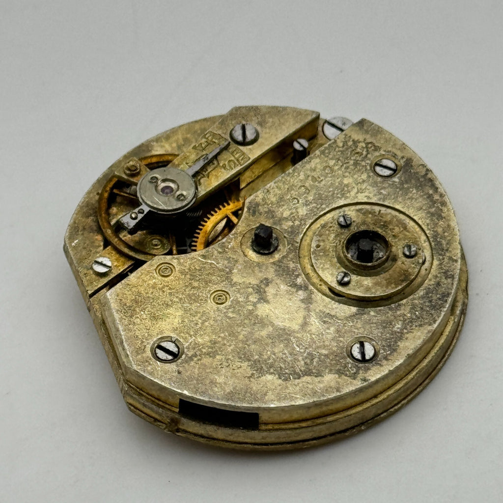 Antique Pocket Watch Movement Key Wound Parts Repair Spares 35.9mm