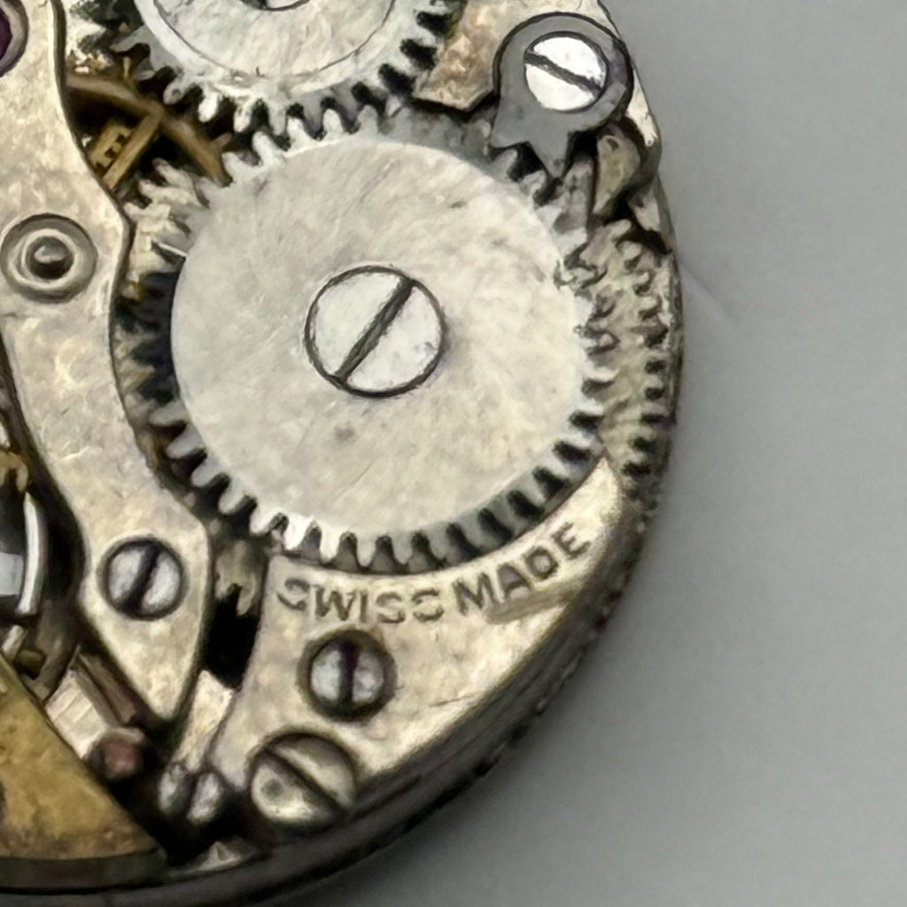 Unidentified Watch Movement Swiss Made Manual Wind Vintage Parts Repair 19.3mm