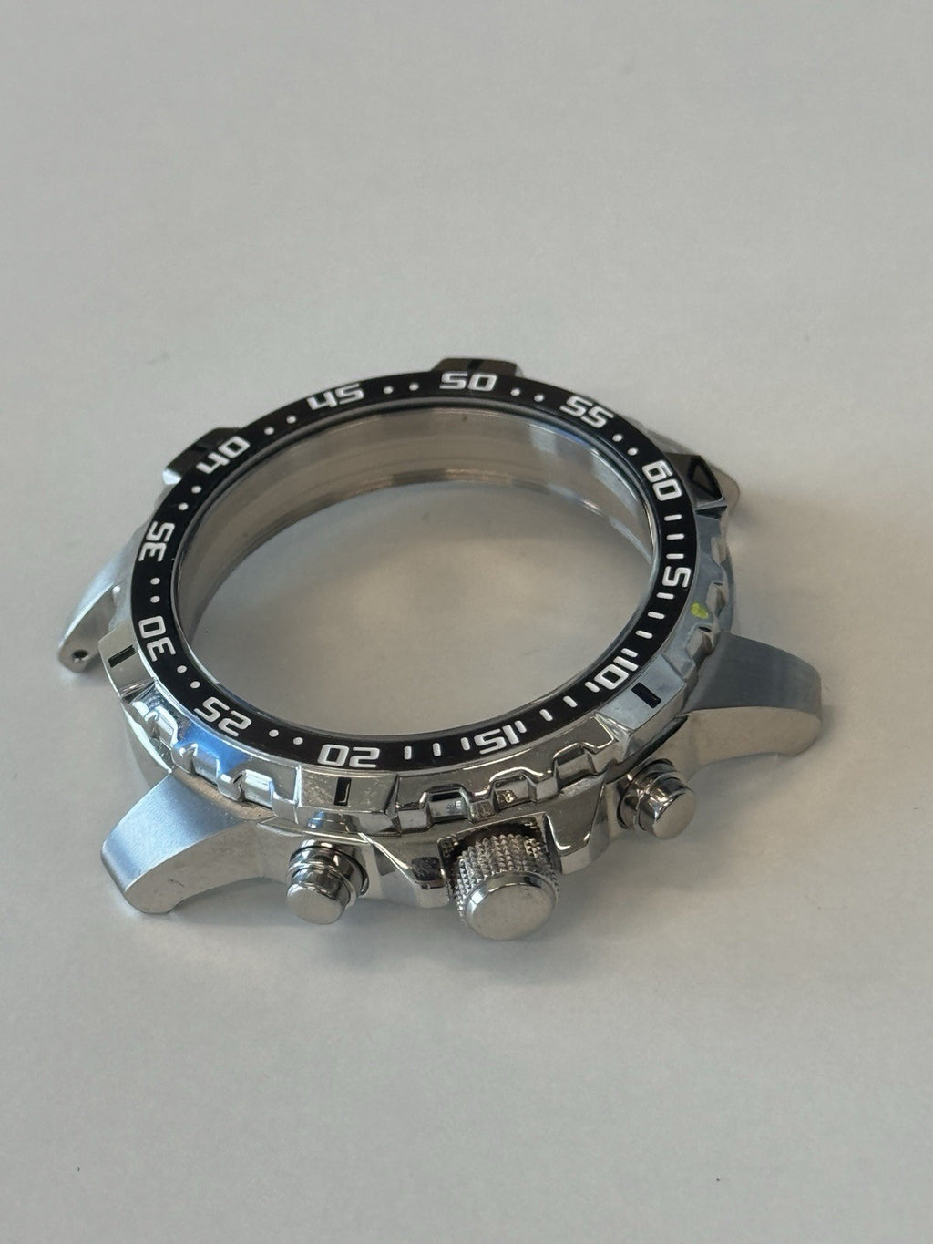 Seiko V172-0AT0 Watch Case - Solar Chronograph - New Old Stock - Rotating Bezel