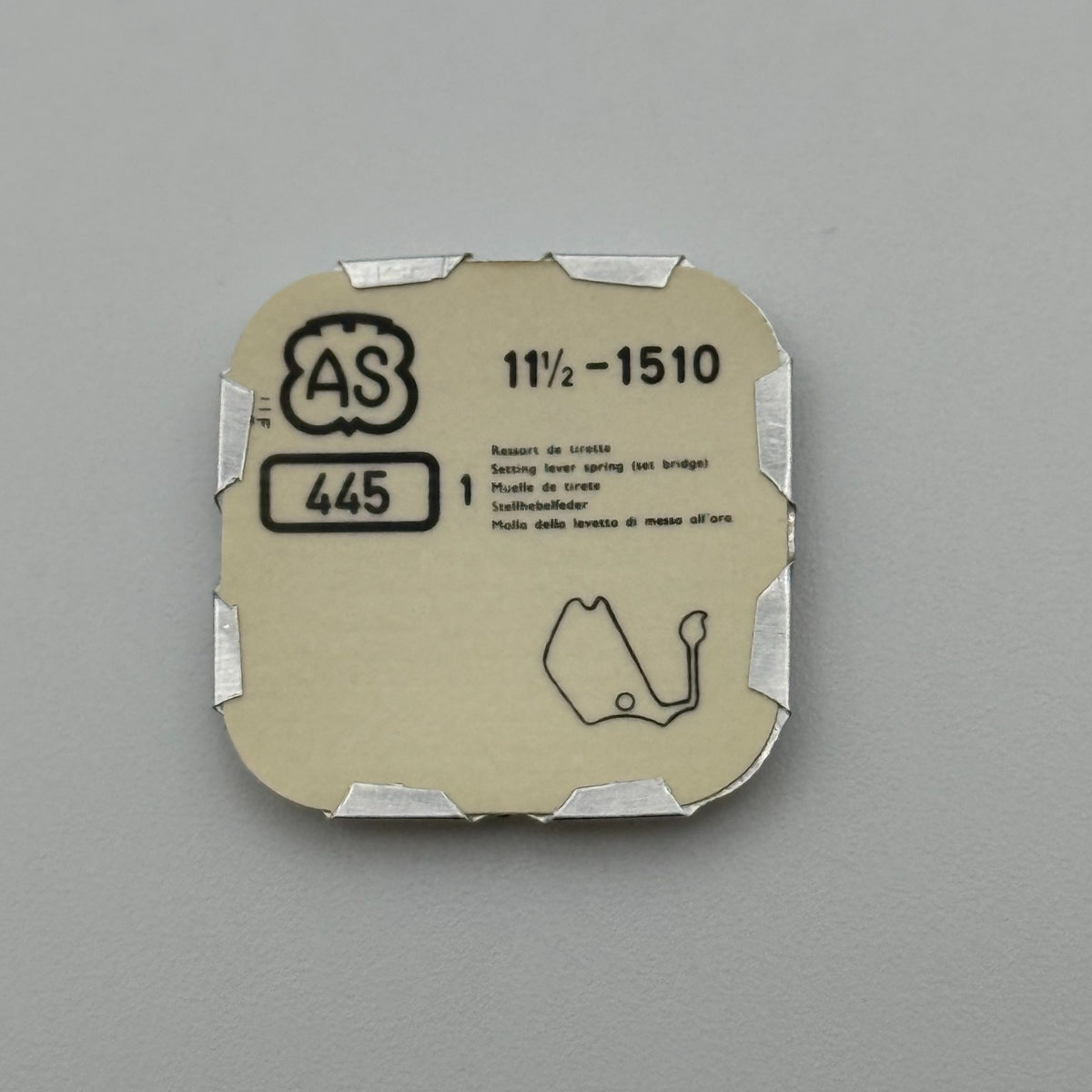 AS 1510 Setting Lever Spring - 11 1/2 - 445 - New Old Stock - Watch Parts
